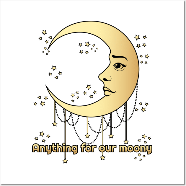 Anytihing for our moony, moon lover Wall Art by Lekrock Shop